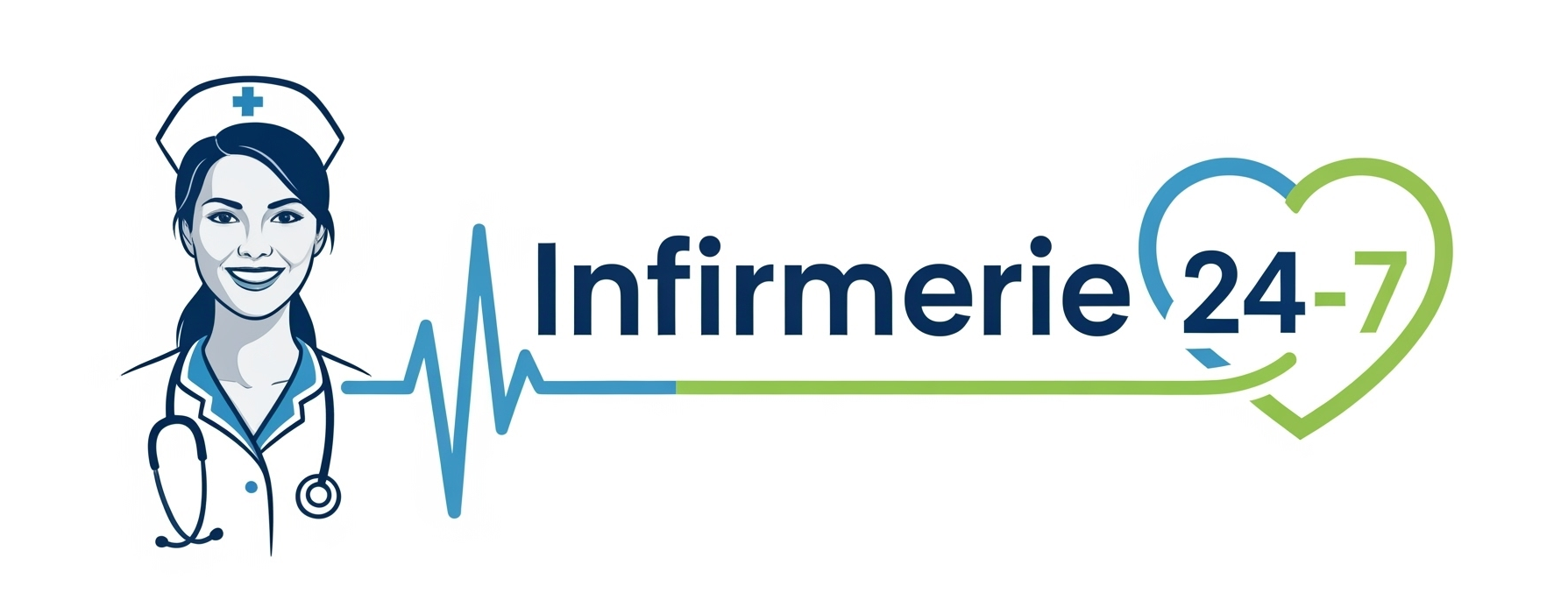 Logo Infirmerie 24-7 avec Croissant Rouge